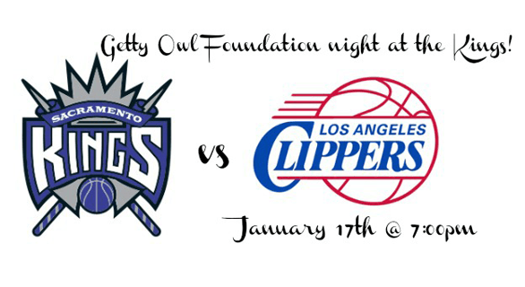 Getty Owl Foundation night at the Kings - January 17 at 7pm